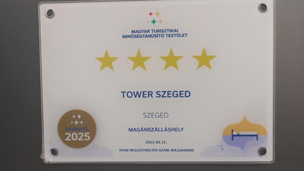 Tower Szeged Belvarosi Exkluziv Panoramas Apartman - Free Parking Exterior photo